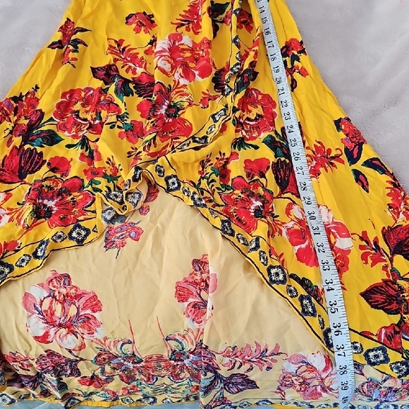 Lulu's Yellow and Red Floral Maxi Dress - Picture 12 of 13